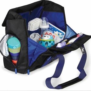 Skip Hop Fit All-Access Diaper Bag - Black/Cobalt